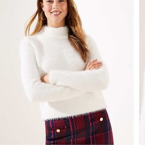 Loft Petite Fuzzy Cropped Sweater